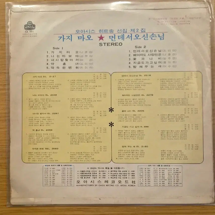 [BUNJANG] Oasis (Band) Greatest Hits LP / 오아시스 히트 lp