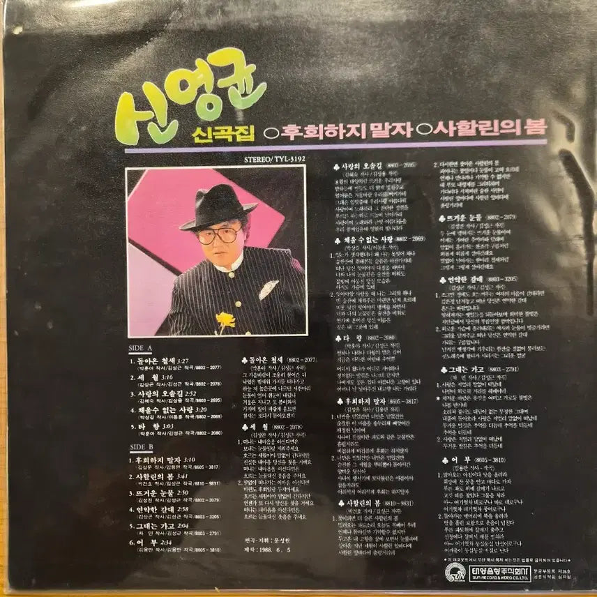 [BUNJANG] Shin Young Gyun LP Record / 신영균 lp