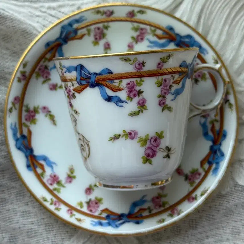[BUNJANG] Lahoche Palais Royal French Ribbon Demitasse Cup and Saucer Set / 프랑스 리본 데미타세잔