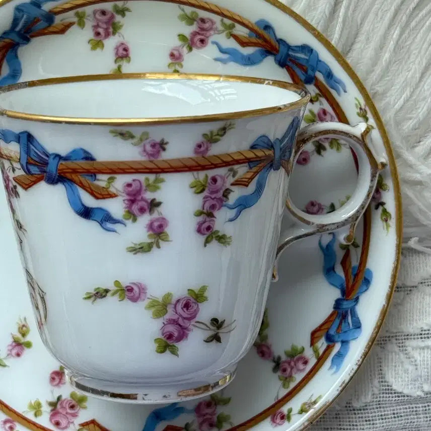 [BUNJANG] Lahoche Palais Royal French Ribbon Demitasse Cup and Saucer Set / 프랑스 리본 데미타세잔