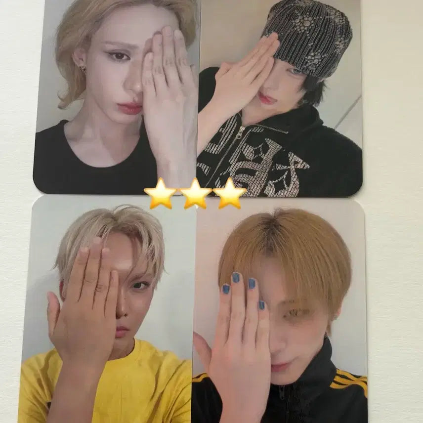 [BUNJANG] XLOV Kkakkung Double-Sided Photocard Set (4 pcs) / XLOV 엑스러브 까꿍 양면 미공포 포토카드 4장 세트 우무티 루이 현 하루