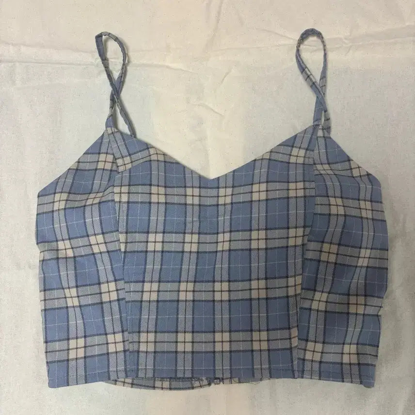 [BUNJANG] Karina Top &amp; Check Bustier Bundle Set / 카리나탑+ 체크 뷔스티에 일괄 판매해요!