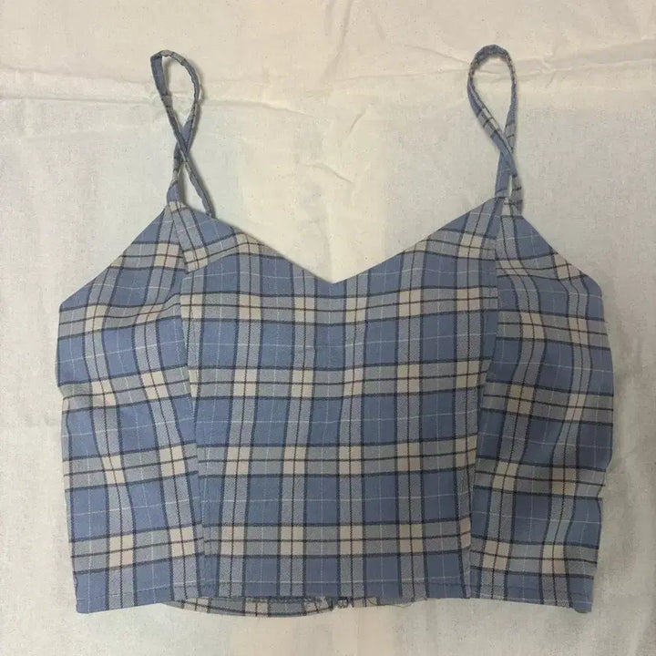 [BUNJANG] Karina Top &amp; Check Bustier Bundle Set / 카리나탑+ 체크 뷔스티에 일괄 판매해요!