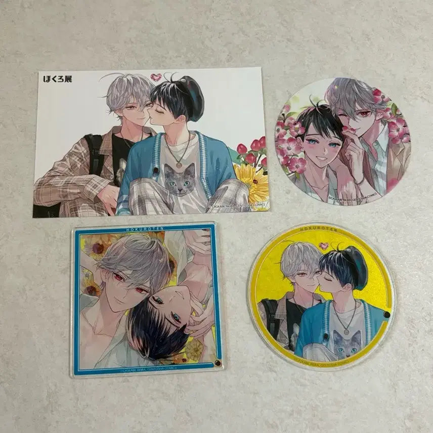 [BUNJANG] Japanese BL Goods Acrylic Coaster &amp; Postcard Set / 일본 비엘굿즈 아크릴 코스터 엽서