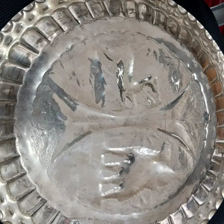 [BUNJANG] Silver Plated Circular Tray 45cm / 은도금