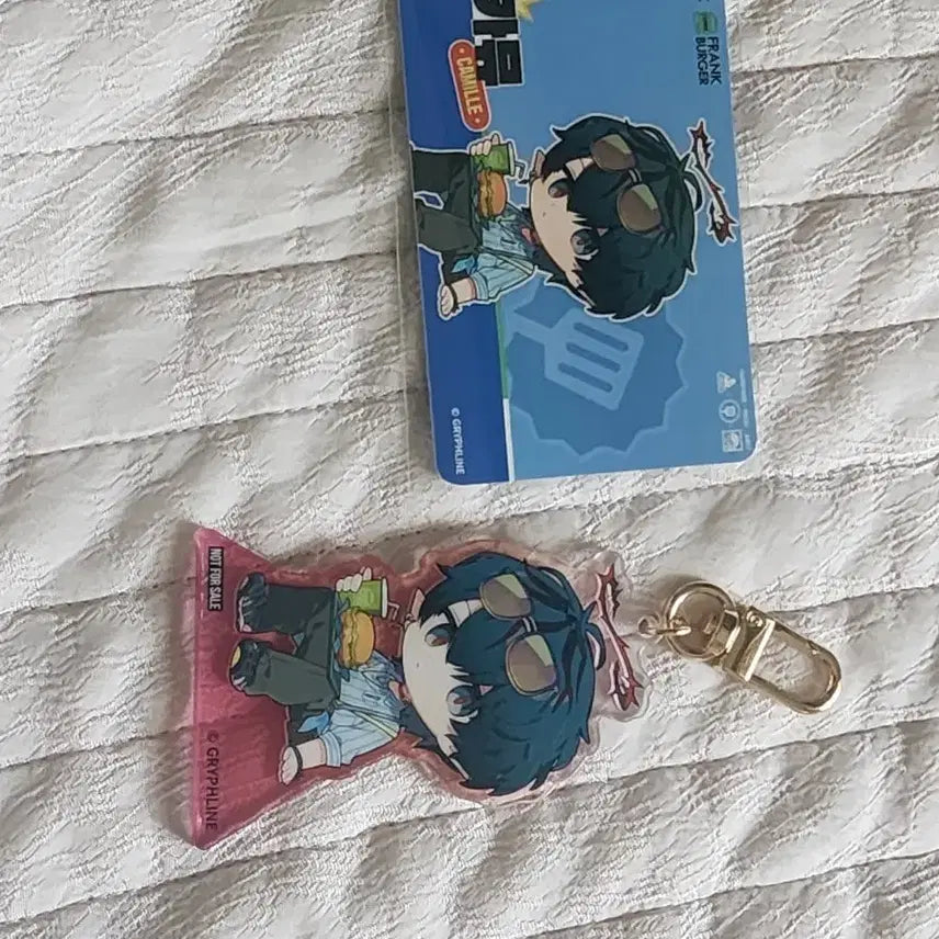[BUNJANG] Camus Frank Burger Acrylic Keyring &amp; Card Set / 카뮤 프랭크버거 아크릴 키링/카드 엔드필드