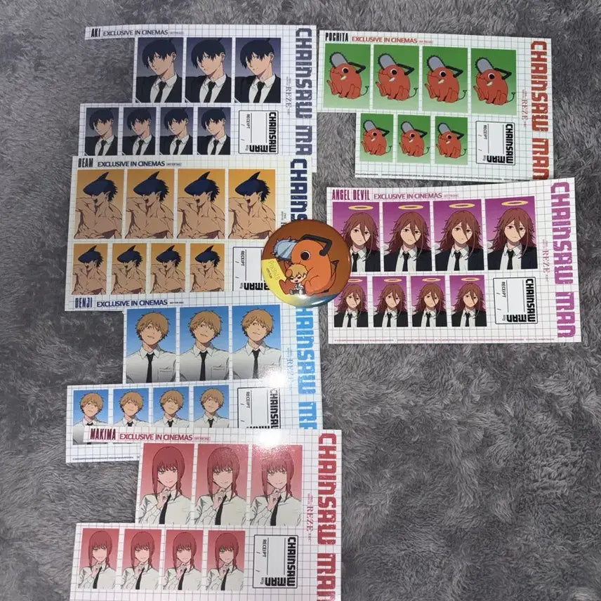 [BUNJANG] Chainsaw Man Denji Arc Special Photo + Pochita Badge Bundle Set / (일괄) 체인소맨 레제편 특전 증명사진 + 포치타 뱃지 양도