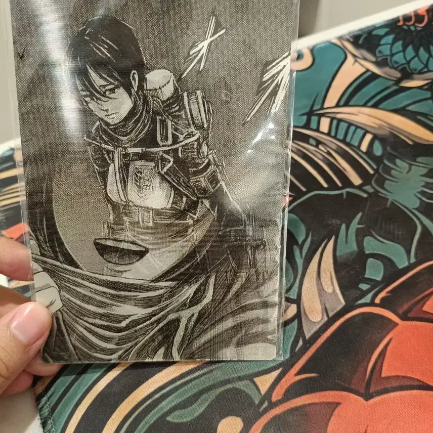 [BUNJANG] Attack on Titan Mikasa Lenticular Postcard Special Set (Sealed) / 진격의 거인 진격거 미사카 굿즈, 랜티큘러 엽서 특전(미개봉
