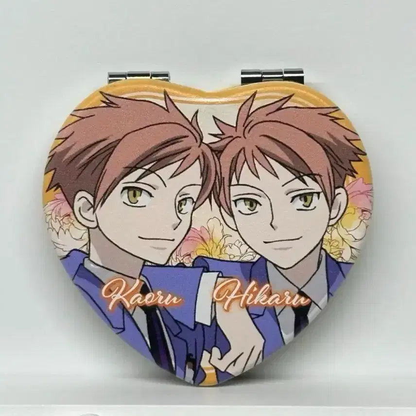 [BUNJANG] Ouran High School Host Club Hikaru Kaoru Double-Sided Heart Compact Mirror / [최종가격]오란고교 호스트부 사교클럽 히카루 카오루 하트 양면 거울 컴팩트 미러