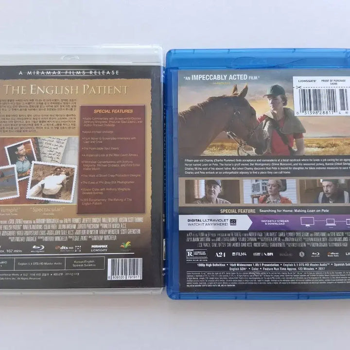 [BUNJANG] The English Patient &amp; In the Land of Blood and Honey Blu-ray Set / 잉글리쉬 페이션트 블루레이 / 린 온 피트 블루레이