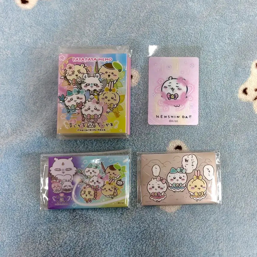 [BUNJANG] Chiikawa Chō Magical Pata Pata Memo &amp; Magnet Set / 덤)치이카와 초매지컬 파타파타 메모&amp; 마그넷 2종