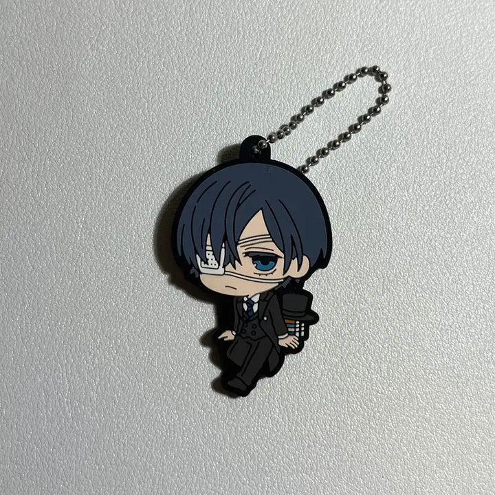 [BUNJANG] Black Butler Rubber Strap Set - Ciel &amp; Sebastian / 흑집사 러버스트랩 2개 일괄 시엘 세바스찬