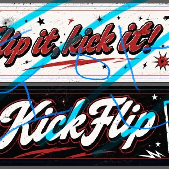 [BUNJANG] Kickflip Slogan T-Shirt / 킥플립 슬로건