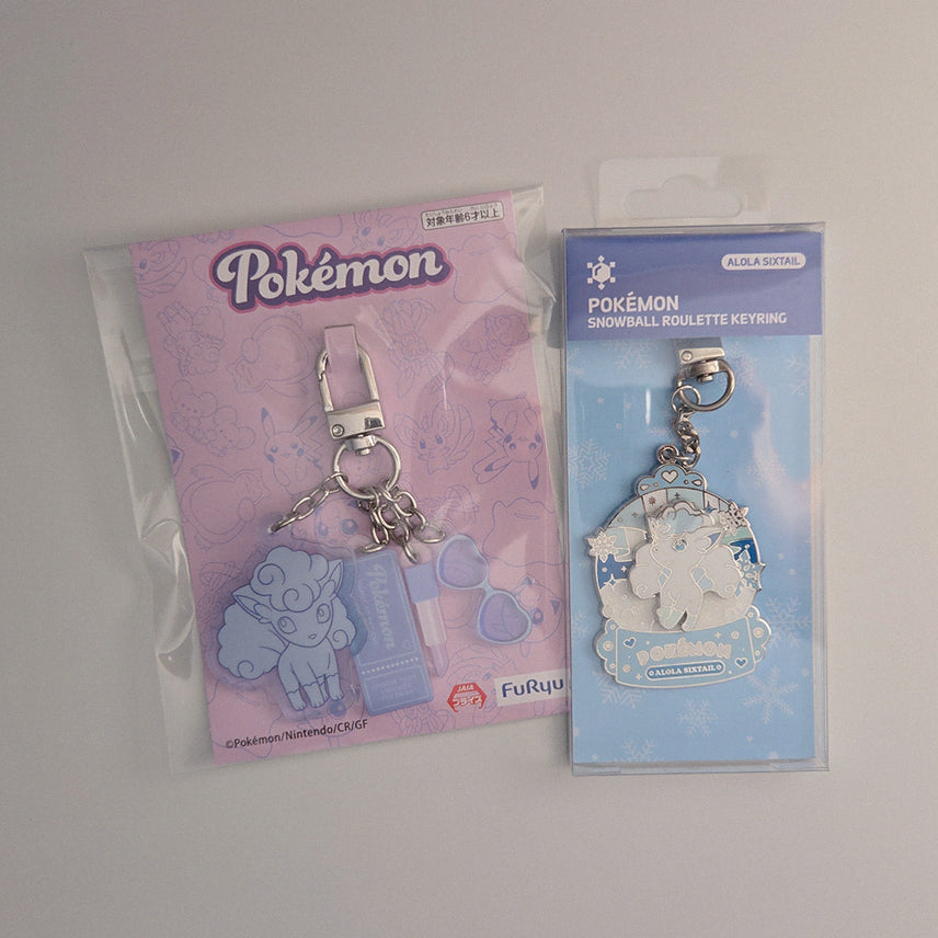 [BUNJANG] Pokemon Alolan Vulpix Keyring 2 Types Set / 포켓몬 알로라 식스테일 키링 2종