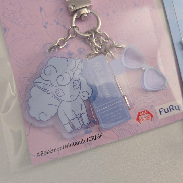 [BUNJANG] Pokemon Alolan Vulpix Keyring 2 Types Set / 포켓몬 알로라 식스테일 키링 2종
