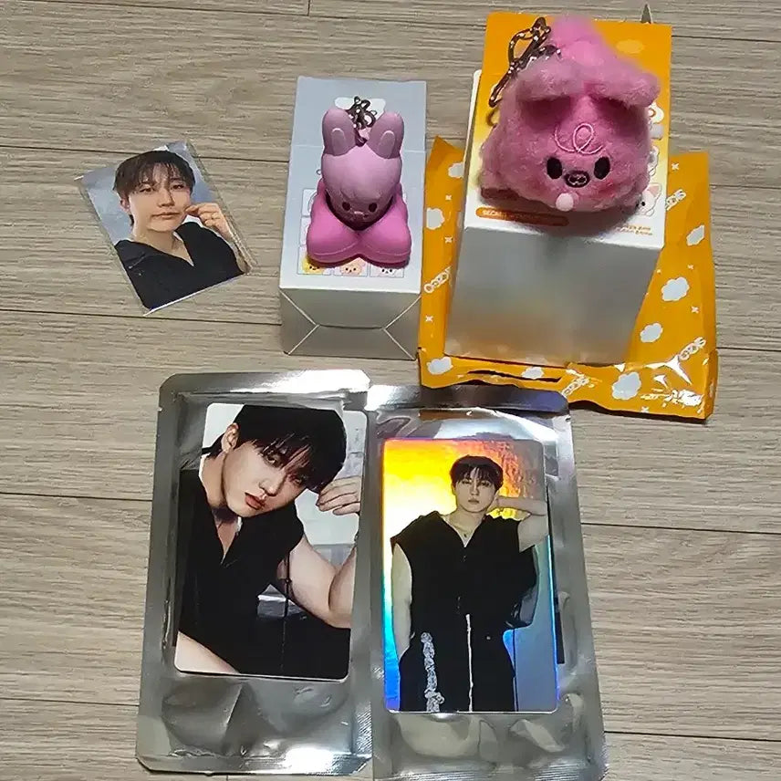 [BUNJANG] Stray Kids Changbin SKZOO Clicker Wind-up Doll Photocard Set / 돼끼 창빈 태엽인형 클리커 트레카 포토카드 스키즈 스키주 런잇 run it skzoo 클릭커