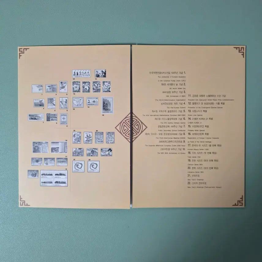 [BUNJANG] 1999 Korea Stamp Collection Vol 1.2 / (우표) 2000년 한국의 우표첩 1.2권 / 약식본