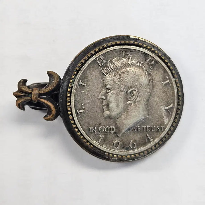 [BUNJANG] 1964 Kennedy Half Dollar Tie Pin K-199 Vintage / [빈티지] 1964 케네디 넥타이핀 K-199
