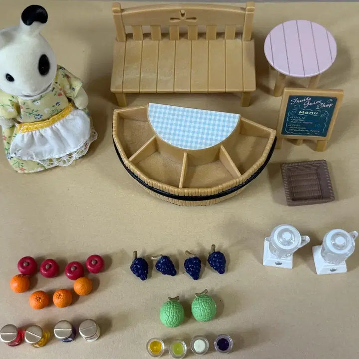 [BUNJANG] Sylvanian Families "Speckled Rabbit" Juice Bar - Discontinued Rare Item / 올드 실바니안 패밀리 점박이토끼 주스바
