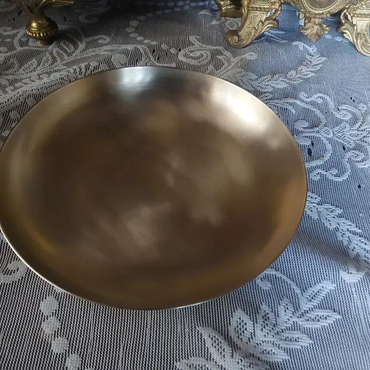 [BUNJANG] Yugi (Bronze) Bowl - Lee Bong-ju Hammered Bangjja Grilled Plate / 유기그릇(놋그릇)이봉주 두드린방짜 굽접시