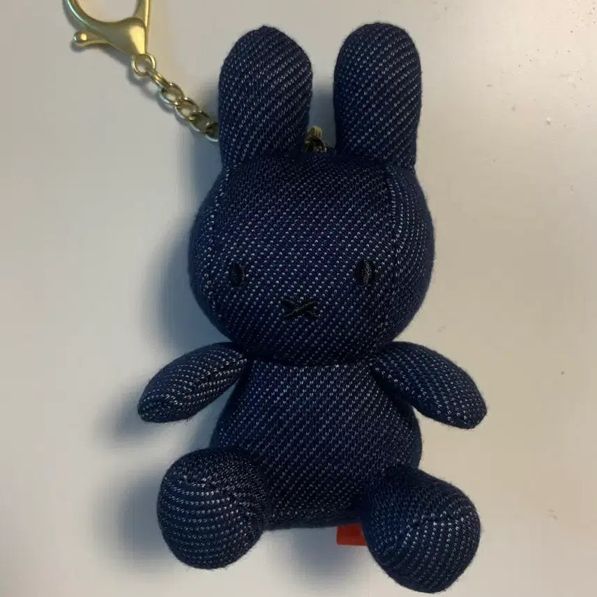 [BUNJANG] Miffy Denim Plush Keychain / 미피 데님 인형 키링