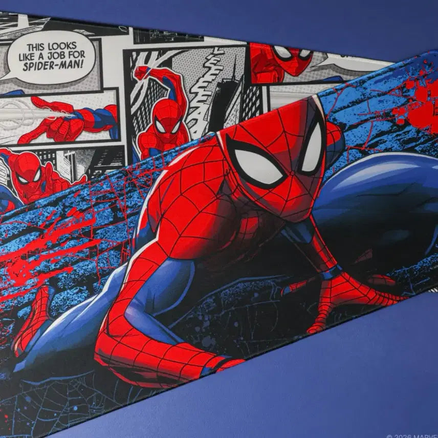 [BUNJANG] Spiderman Mouse Large Desk Mat (Blue Cartoon) / 스파이더맨 마우스 장패드(블루 카툰 선택가능) 8월중순 수령접수