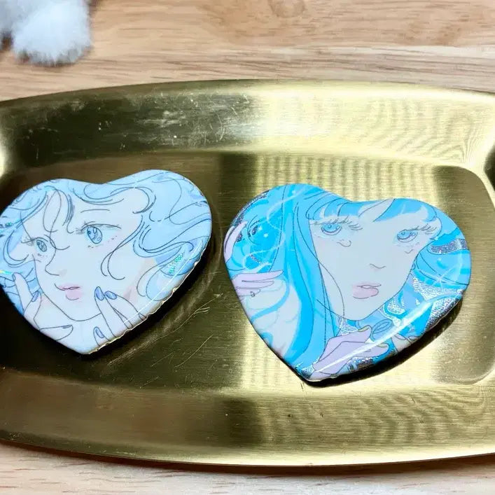 [BUNJANG] Saitemiss Artist Heart Can Badge Set (2 Types) / 대만 saitemiss 작가님의 하트 캔 뱃지 2종 세트