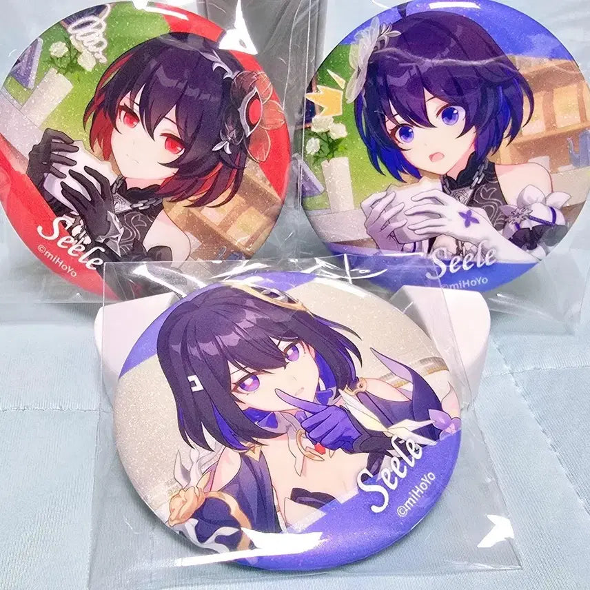 [BUNJANG] Honkai Impact 3rd Seele Vollerei Random Can Badge Bundle Set / 붕괴3rd 제레 발레리 랜덤 캔뱃지 일괄