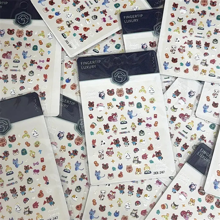 [BUNJANG] Animal Crossing Mini Sticker Set for Nail Art, Phone Decoration, and Journaling / [덤맛집] 동물의 숲 네일 스티커 미니 다꾸 폰꾸 스티커
