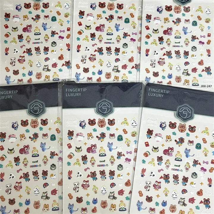 [BUNJANG] Animal Crossing Mini Sticker Set for Nail Art, Phone Decoration, and Journaling / [덤맛집] 동물의 숲 네일 스티커 미니 다꾸 폰꾸 스티커