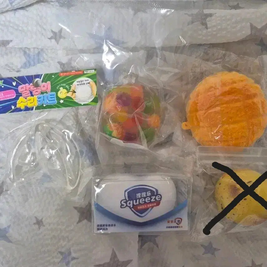 [BUNJANG] Crunchy Slangi Set / 크런치 슬랑이 비누 메론빵 과일 슬랑이 일괄