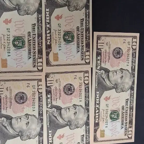 [BUNJANG] United States 10 Dollar Bills (5 Bills) / 미국 10달러 지폐 팔렸습니다