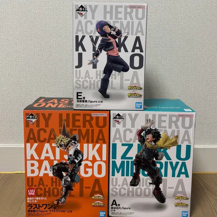 [BUNJANG] My Hero Academia Ichiban Kuji Last One Katsuki Bakugo, A Prize Izuku Midoriya, E Prize Kyoka Jiro Figure Bundle Set (Sealed) / (미개봉)나히아 제일복권 라스트원 바쿠고, A상 미도리야, E상 지로쿄카 피규어 일괄!