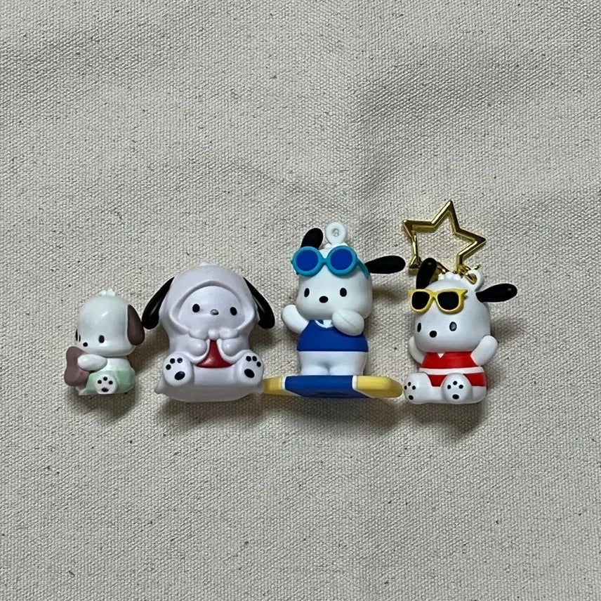 [BUNJANG] Pochacco 4-Piece Figure Set / 포챠코 피규어 4종 세트