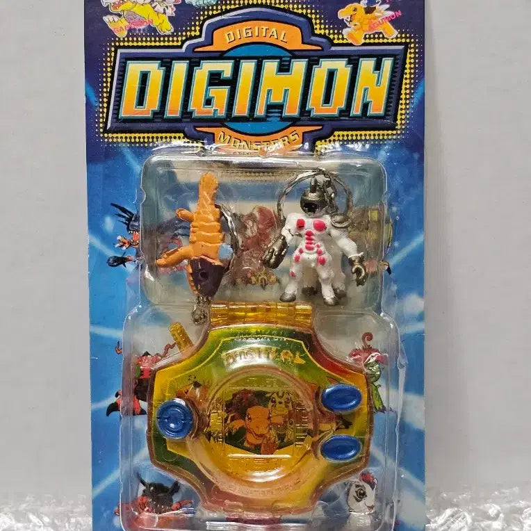 [BUNJANG] Digimon Mini Figure Keychain Digivice Set / 고전완구 디지몬 미니피규어 열쇠고리 디지바이스 세트 미개봉품