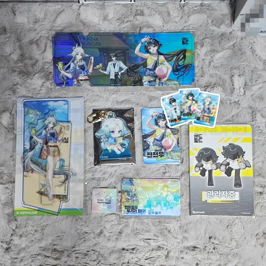 [BUNJANG] Arknights: Endfield Frank Burger Collaboration Acrylic Stand, Keychain, Laser Ticket, Photocard Set, Manager ID, Discount Coupon, and Etched Medal Bundle / (일괄) 명일방주 엔드필드 프랭크버거 오프라인 세미 팝업 특전 이지연 결