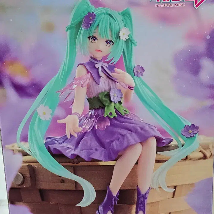 [BUNJANG] Hatsune Miku FuRyu Flower Fairy Cosmos Purple Noodles Stopper Figure (Sealed) / (미개봉) 하츠네 미쿠 후류 플라워 페어리 코스모스 퍼플 피규어 누들스토퍼