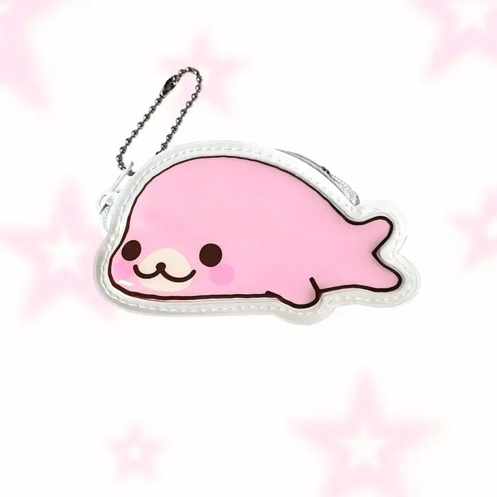 [BUNJANG] Sakuragoma Classic Mini Pouch Coin Purse with Keychain / [레어] 고전 사쿠라고마 동전지갑 미니 파우치 키링 마메고마