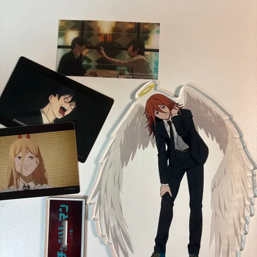 [BUNJANG] Chainsaw Man Angel Acrylic Stand &amp; Sticker Bundle / 체인소 맨 천사 아크릴 스탠드 스티커 일괄