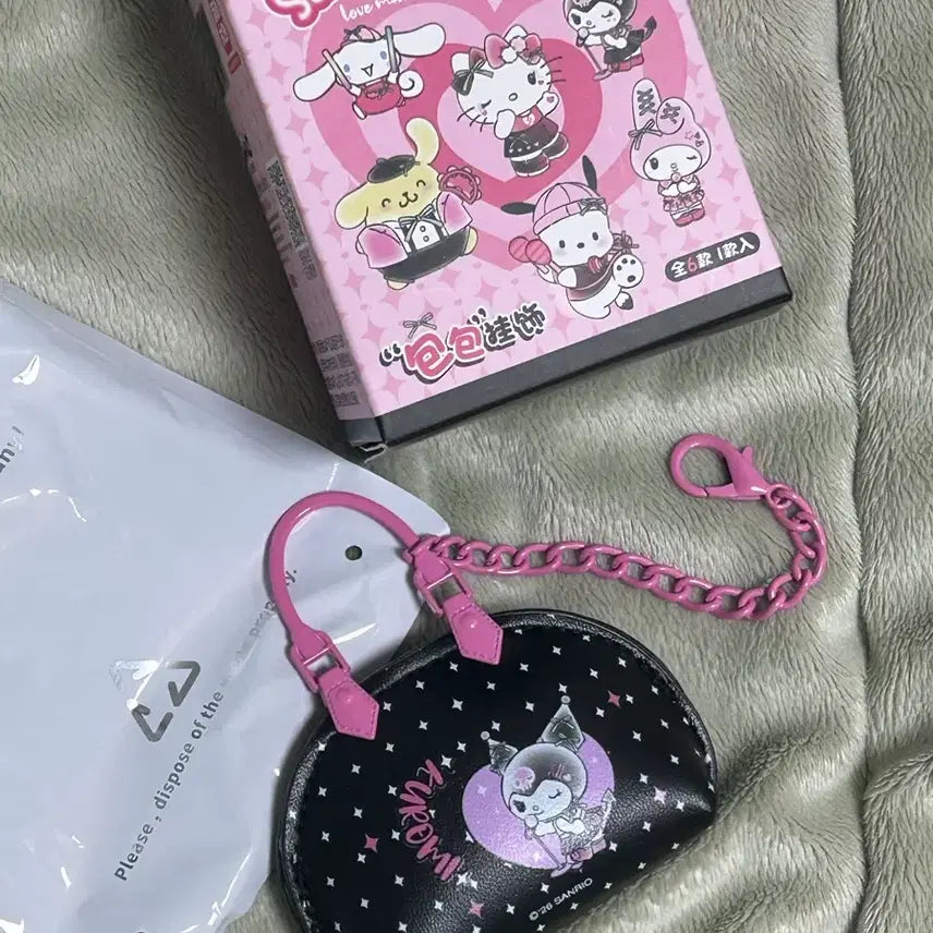 [BUNJANG] Sanrio Kuromi Mini Bag Figure Keychain / 박스0,새상품) 산리오 쿠로미 미니 백 피규어 키링