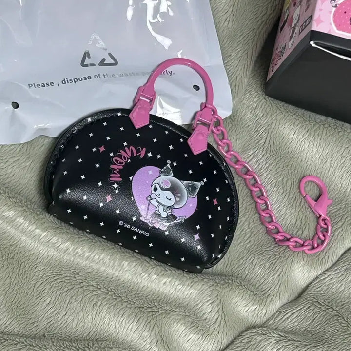 [BUNJANG] Sanrio Kuromi Mini Bag Figure Keychain / 박스0,새상품) 산리오 쿠로미 미니 백 피규어 키링