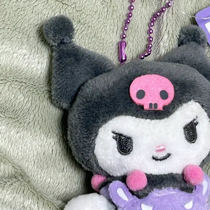 [BUNJANG] Sanrio Kuromi Overalls Costume Plush Keyring / 택0,새상품) 산리오 쿠로미 멜빵 코스튬 인형 키링