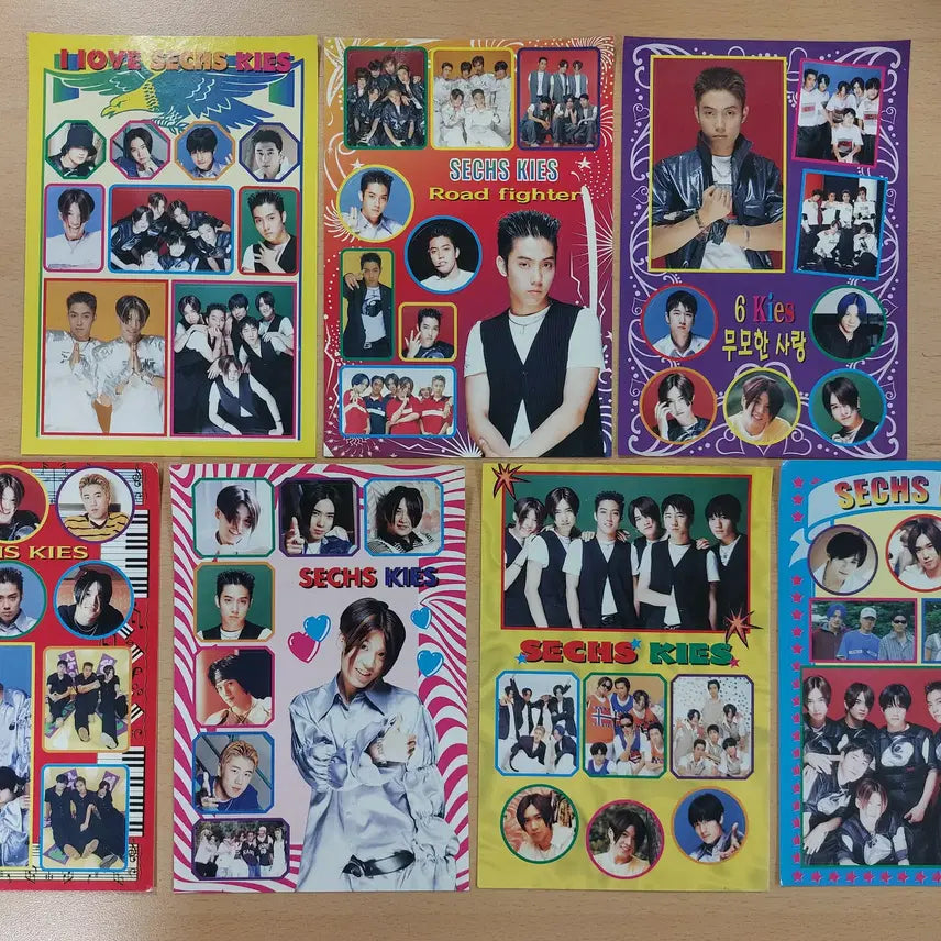 [BUNJANG] Sechs Kies (젝스키스) Vintage Stationery Stickers Bundle Set / 젝키(젝스키스) 문방구 고전 스티커