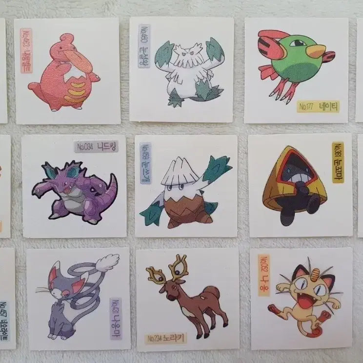 [BUNJANG] 2009 Shani Pokémon Stickers (New Version) / 2009 샤니 포켓몬 띠부씰 신버전