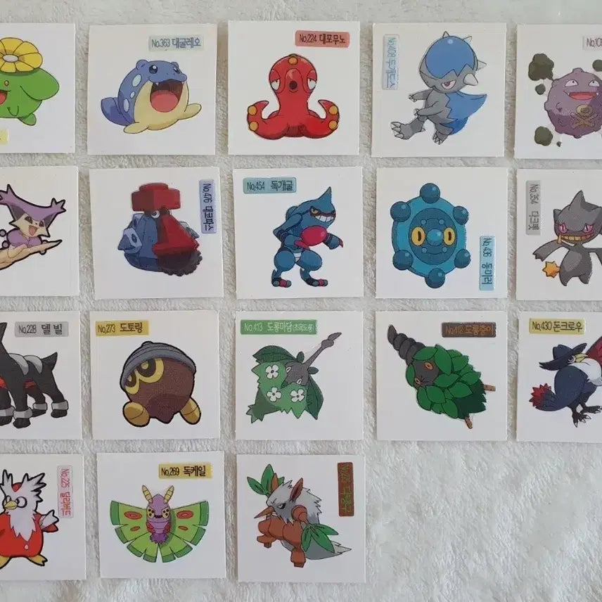 [BUNJANG] 2009 Shani Pokémon Stickers (New Version) / 2009 샤니 포켓몬 띠부씰 신버전
