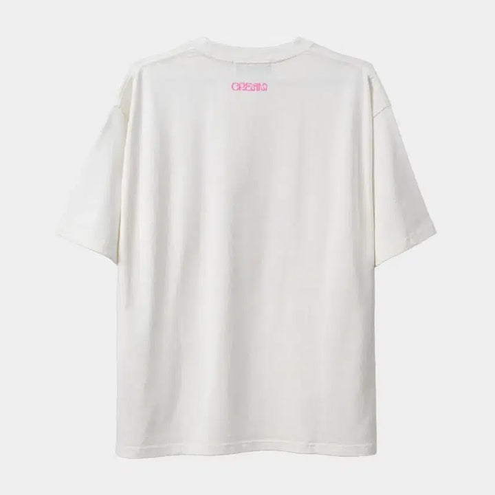 [BUNJANG] Zutto Mayoi Cream Vintage T-Shirt / 즛토마요 크림 빈티지 티셔츠 좀크라