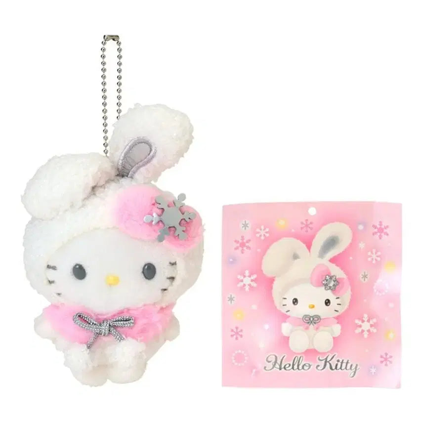 [BUNJANG] Sanrio Yukiusagi Snow Rabbit Kitty Mascot Keychain / 산리오 유키우사기 눈토끼 키티 마스코트