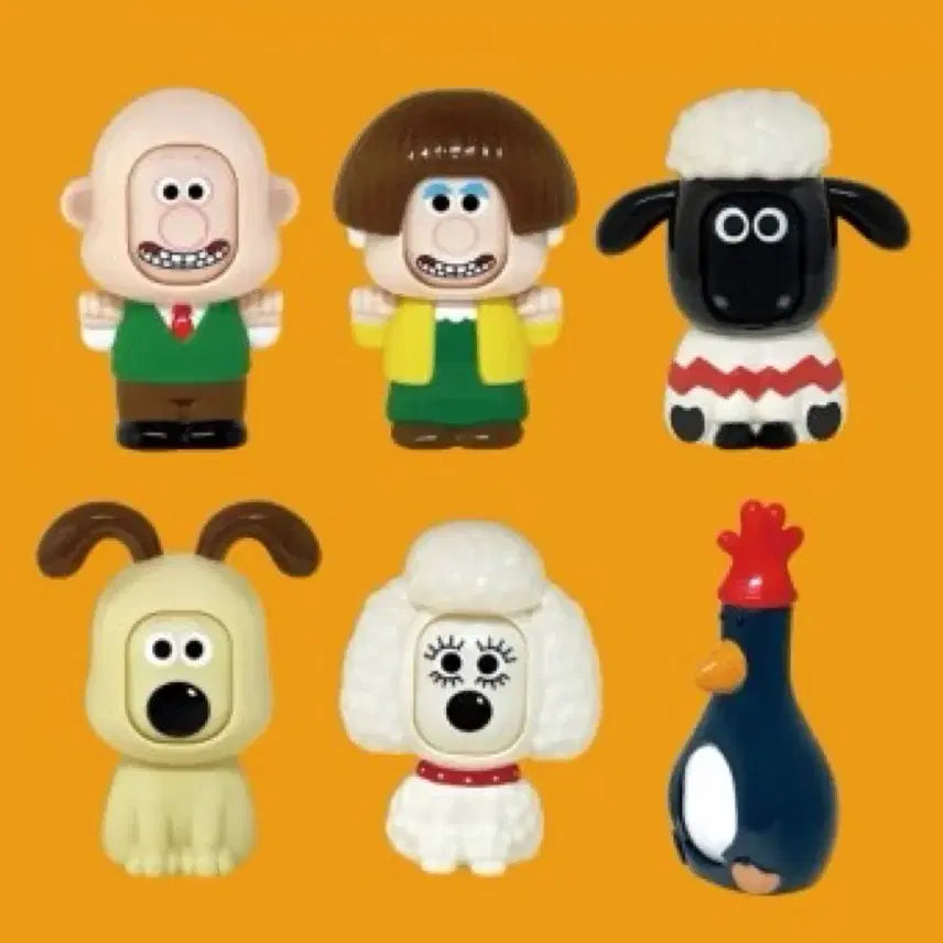[BUNJANG] Wallace &amp; Gromit Figure Set (6 Types) / 월레스와 그로밋 피규어 6종 일괄 판매