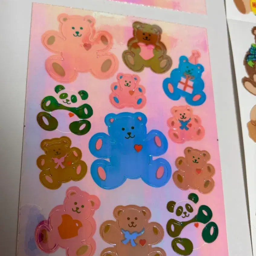 [BUNJANG] Sandy Lion Teddy Bear Vintage Sticker Set / 샌디라이온 테디 베어 곰돌이 맥시 고전 문구 빈티지 스티커