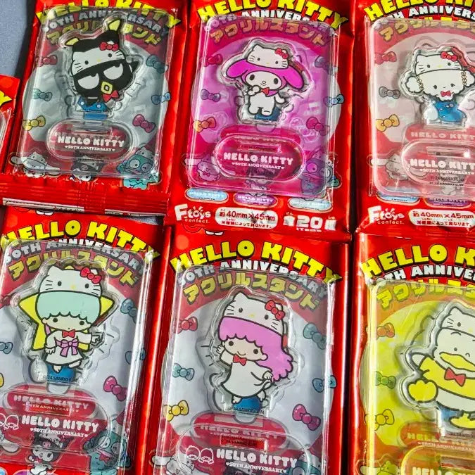 [BUNJANG] Hello Kitty 50th Anniversary Acrylic Stand Bundle Set / 헬로키티 50주년 아크릴 스탠드 일괄